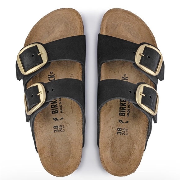 BIRKENSTOCK Arizona Big Buckle Nubuk Leather
Color: Black women Sz 40 US 9-95 - Picture 4 of 16